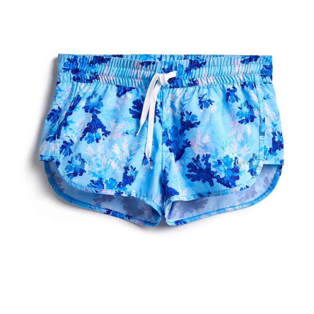 Scales Boardshorts Womens Size  XL Extra Large Shorts Coral Tropics Blue